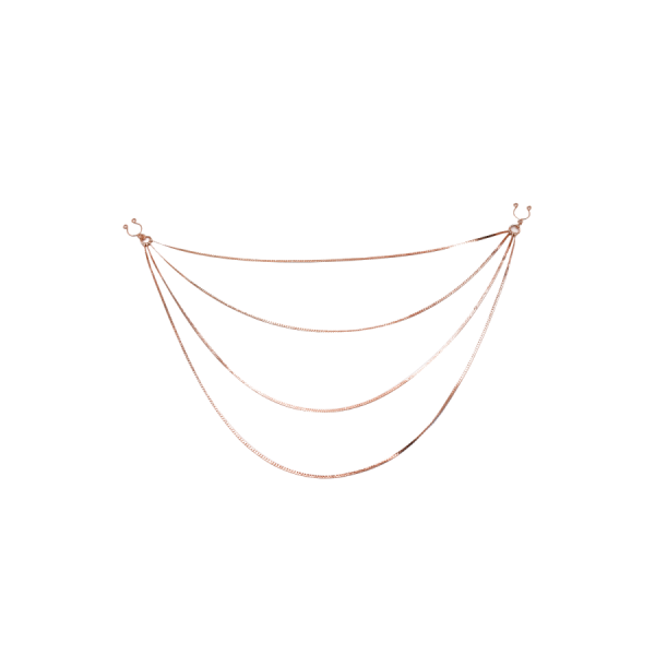 bijou pinces tétons avec 4 chainettes doré rose 